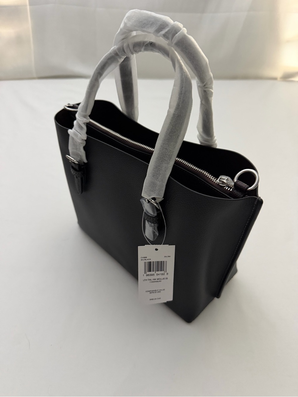 Coach Mollie 25 Black Leather Satchel NWT